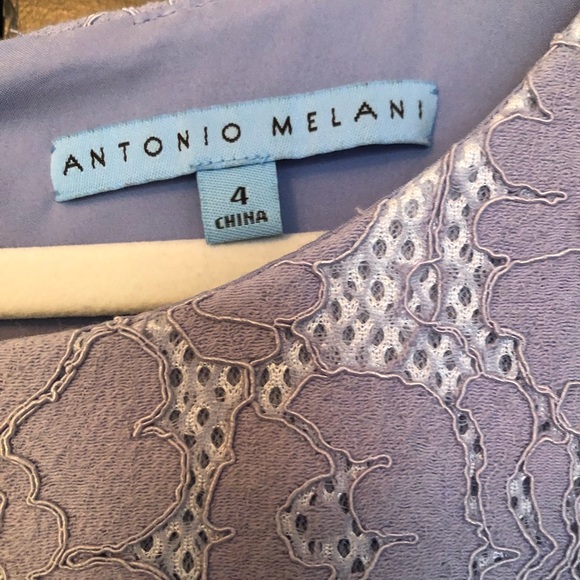Antonio Melani lavender dress size 4 with peplum skirt - Picture 5 of 7